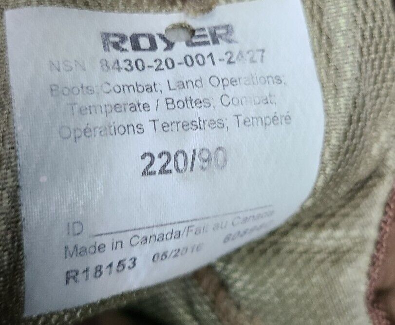 Canadian Army Royer Boots