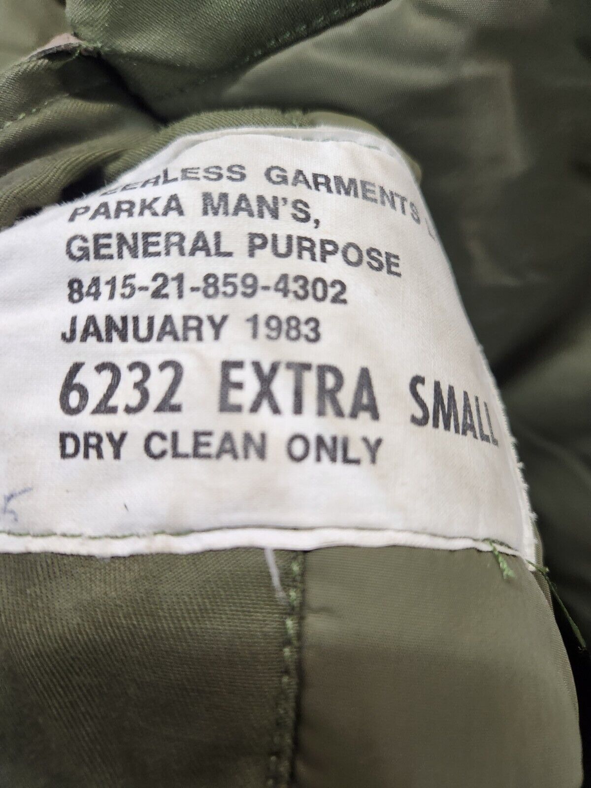 Canadian Army Wool Parka