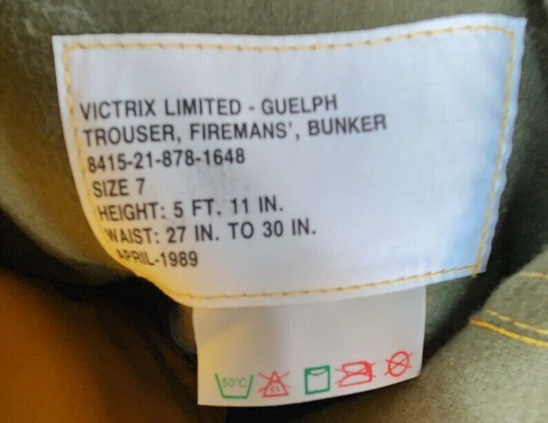 Canadian Army firefighter Pants